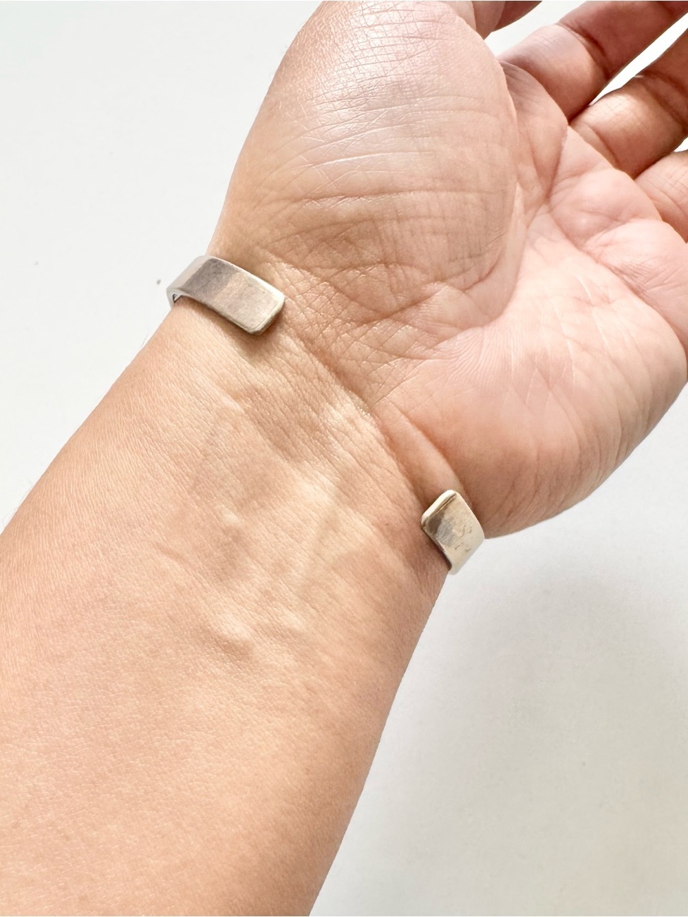 1950s Vintage Sterling Silver Turquoise Native American Navajo Cuff Bracelet - Picture 9 of 9
